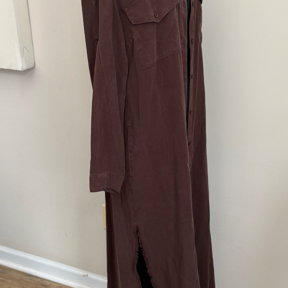 Cloth & Stone Brown Long Sleeve Dress
